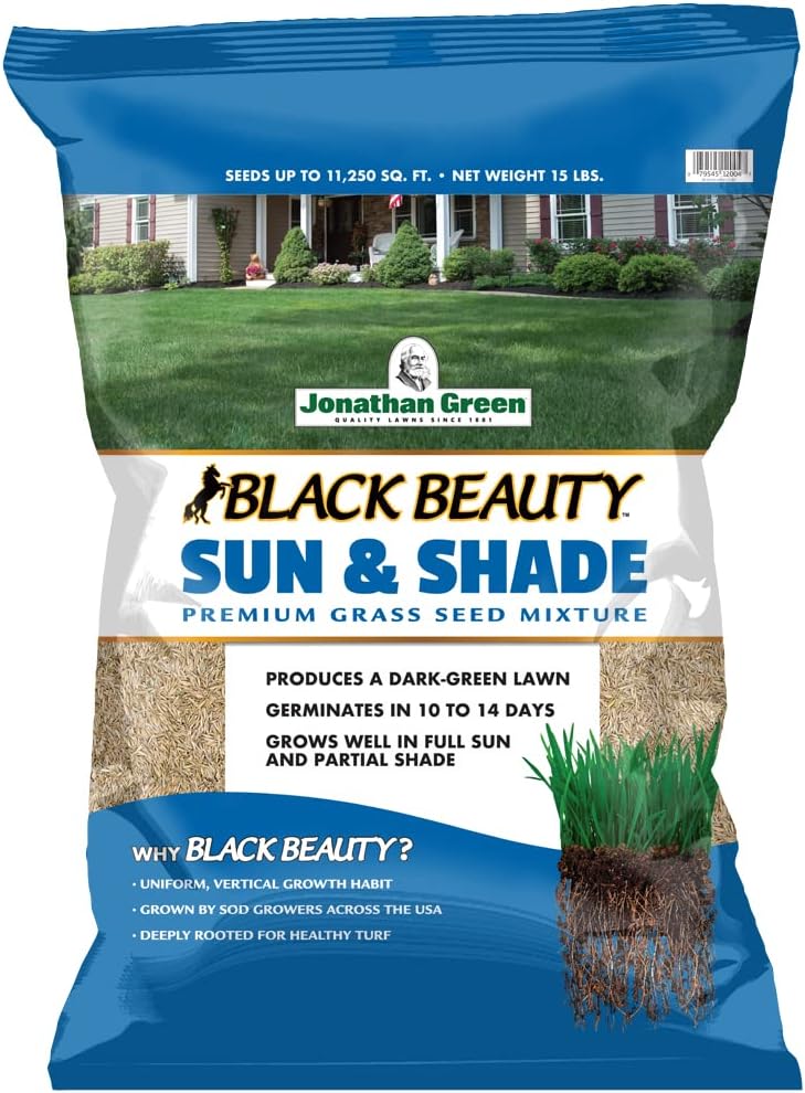 Jonathan Green (12005) Black Beauty Sun & Shade Grass Seed - Cool Season Lawn Seed (7 lb)