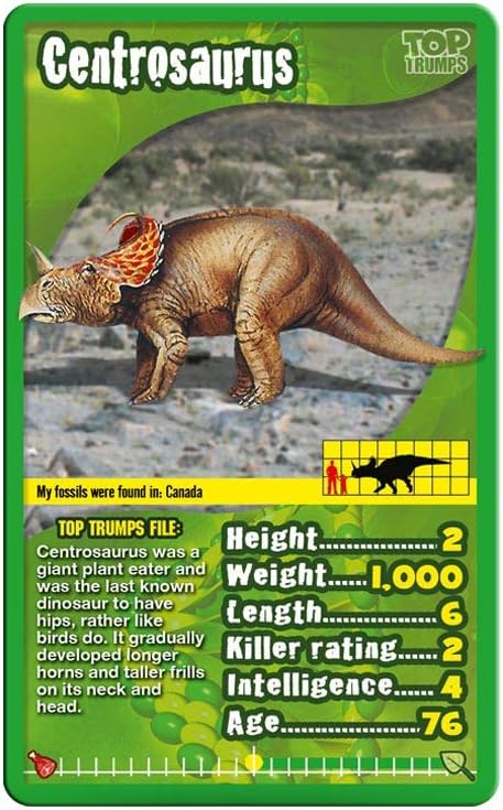 Top Trumps Dinosaurs Classics Card Game, Learn About The Tyrannosaurus Rex, Stegosaurus, Giganotsaurus in This Educational Pack