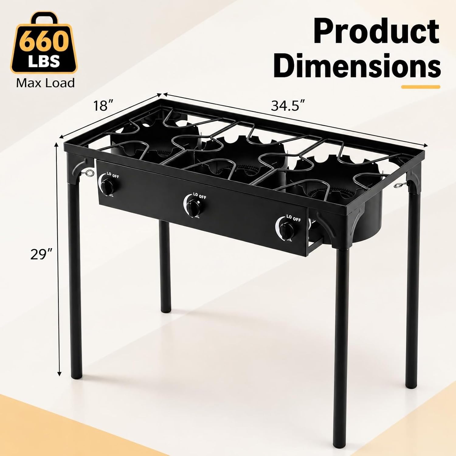 Goplus Outdoor Camping Stove, Dual Burner Propane Gas Cooker