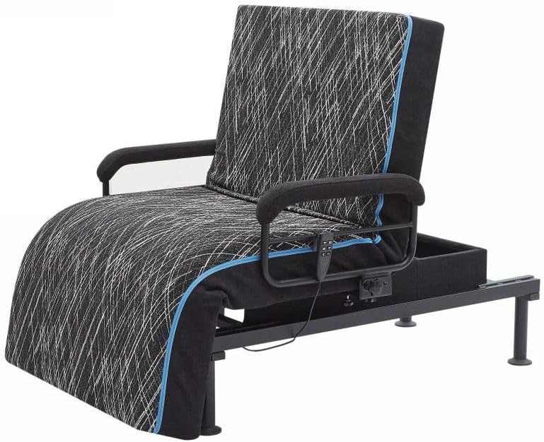 Smart Flex SmartLift SF1500 Twin XL Adjustable Bed Frame with Head Tilts | Electric metal frame, 600-lb. lift capacity, head and foot articulation. Motorized, Modern style, fits a Twin XL mattress.