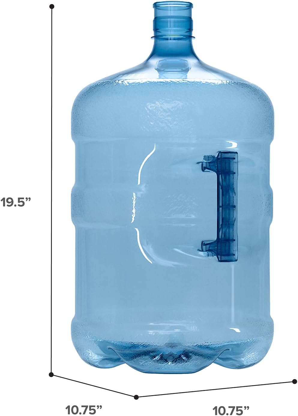 Brio 5 Gallon Plastic Crown Cap Reusable Water Bottle Container