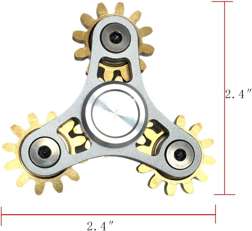 FXCOOLCT Hand Spinner 4 Gear Linkage Fidget Spinner Anti Stress Toys Tri-Spinner Fidget Stress Reducer Anxiety Killing Time Kids Adult Gift