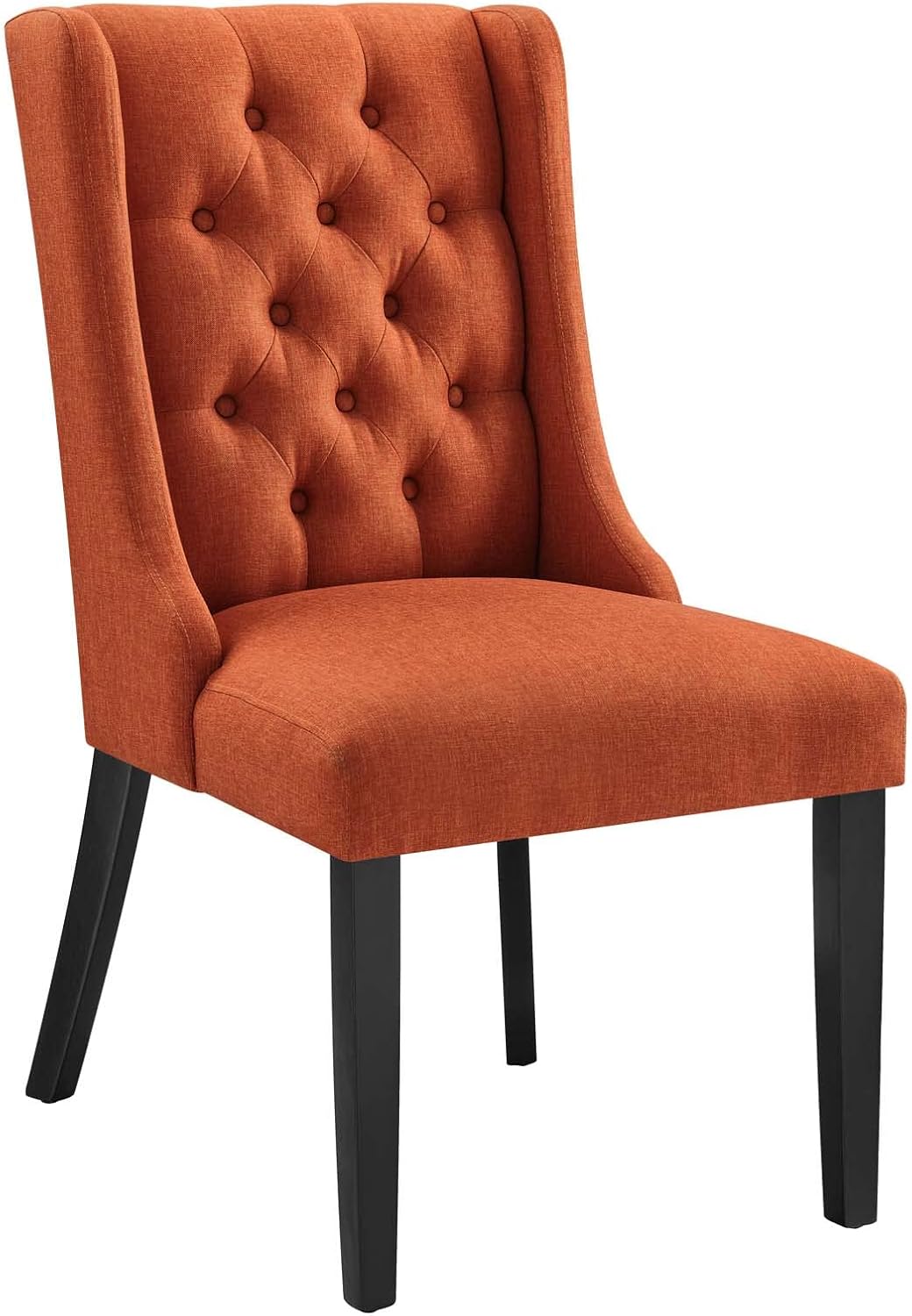 Modway Baronet Modern Tufted Upholstered Fabric Parsons Kitchen and Dining Room Chair in Beige