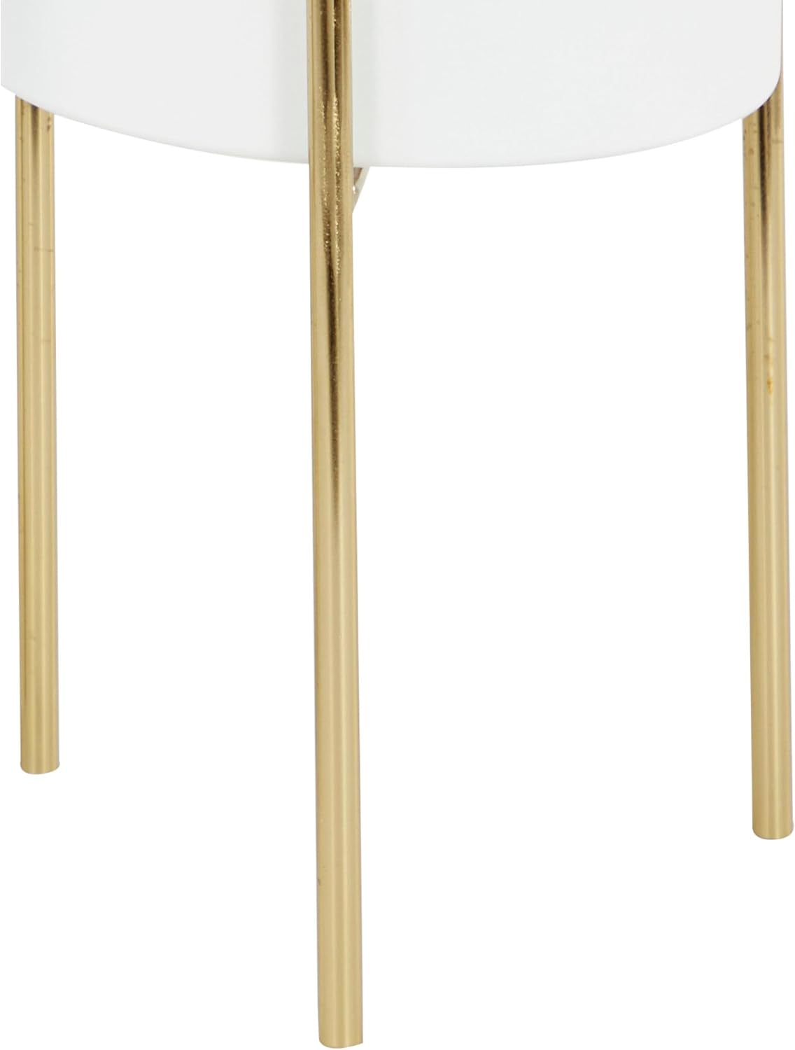 Deco 79 Metal Round Planter with Removable Stand, Set of 2 16", 13"H, Black