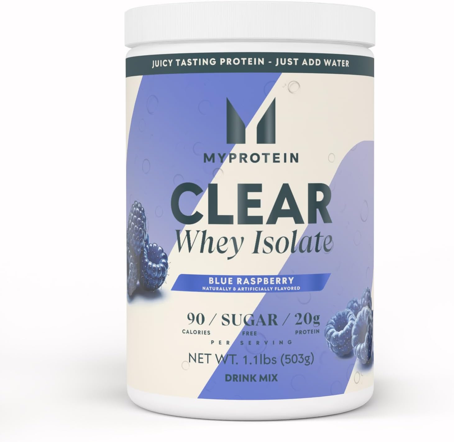 Myprotein Clear Whey Isolate Protein Powder, 35 Servings, (1.9lbs) Strawberry, 20g Protein per Serving, Naturally Flavored Drink Mix