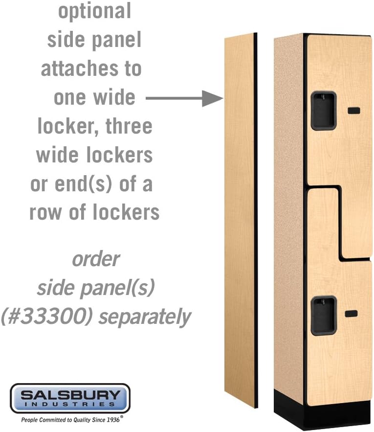 Salsbury Industries Double Tier 'S' Style Designer Wood Locker, Mahogany, 5' 3" x 15"