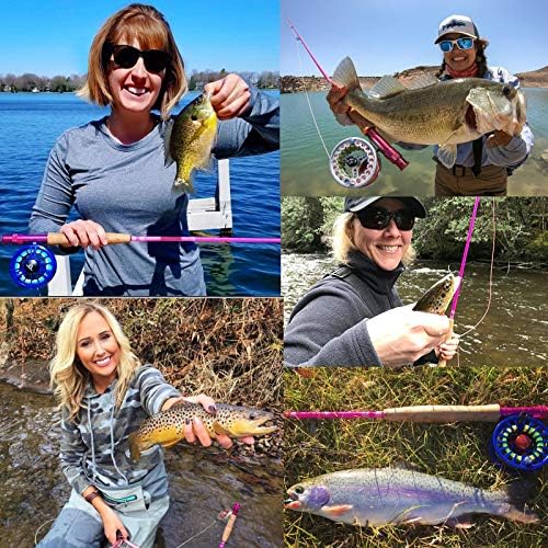Maxcatch Women's Elegant Pink Fly Fishing Rod: 2/5-weight with Rod Tube