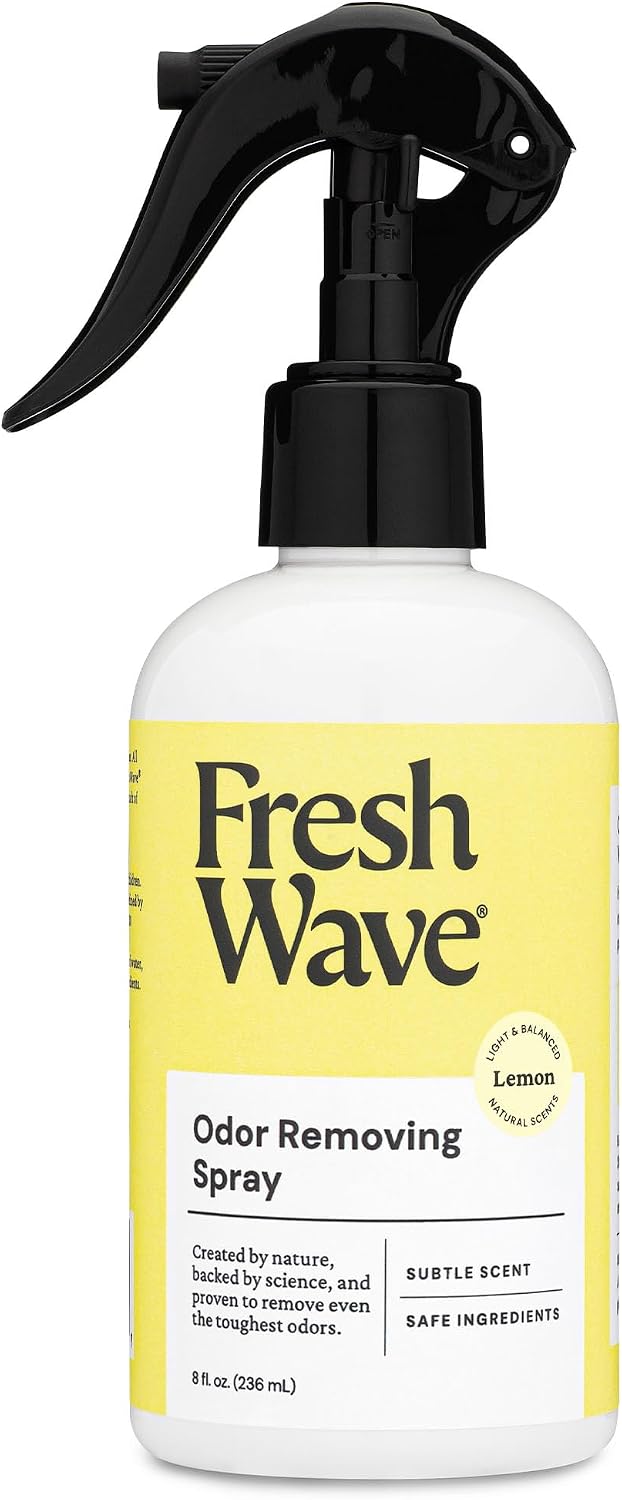 Fresh Wave Original Room and Fabric Air Freshener Spray, 2-Pk, 8 oz | Plant-based formula, Pet-safe and people-safe, Fabric and room deodorizer , For upholstery, carpets, shoes, and pet bedding