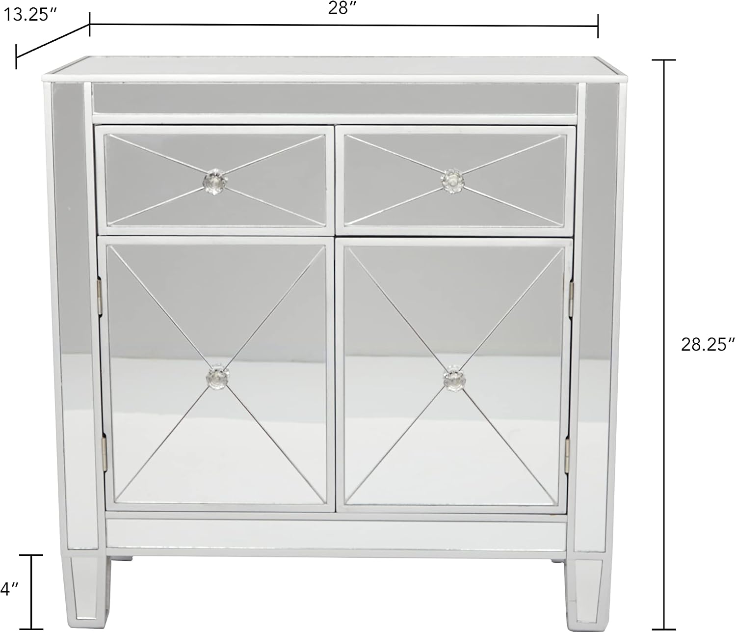 Furniture HotSpot Mirage Mirrored Cabinet