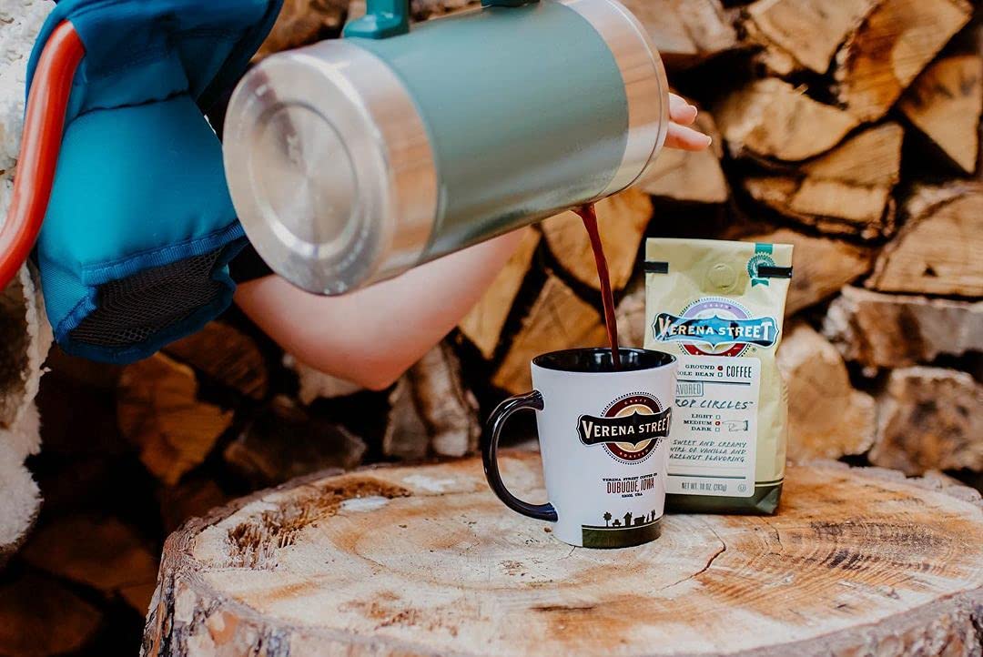 Verena Street 12 Ounce Flavored Ground Coffee, Mississippi Grogg, Medium Roast, Rainforest Alliance Certified Arabica Coffee
