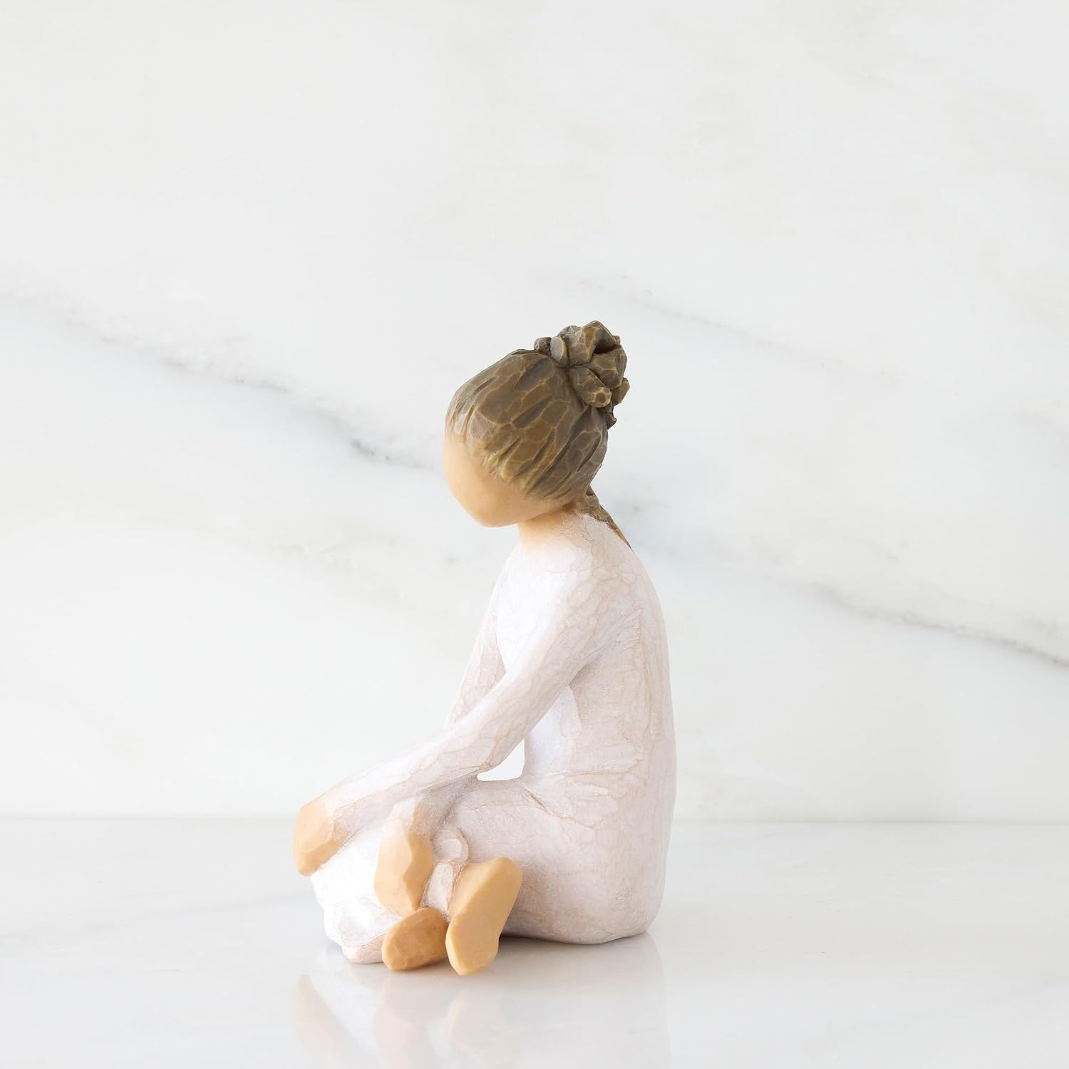 Willow Tree Quietly, Sculpted Hand-Painted Figure | Cast from a Susan Lordi Original Carving, Gift Offering Comfort, Peace, Support and Inner Strength, Includes Enclosure Card