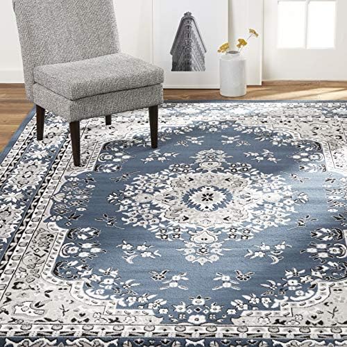 Home Dynamix Premium Sakarya Traditional Medallion Border Area Rug, Ivory/Brown, 7'9"x10'8" Rectangle