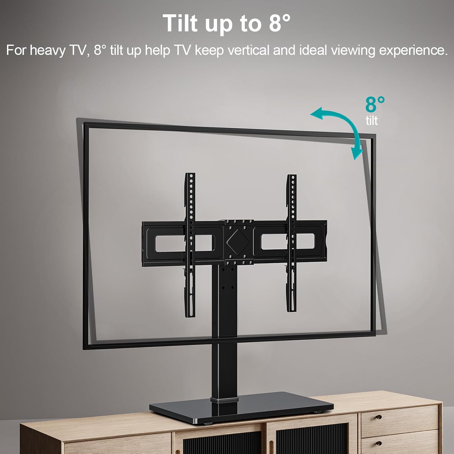 MOUNT PRO Universal Swivel TV Stand Base, Table Top TV Stand for 37 to 65, 70, 75 Inch LCD LED TVs