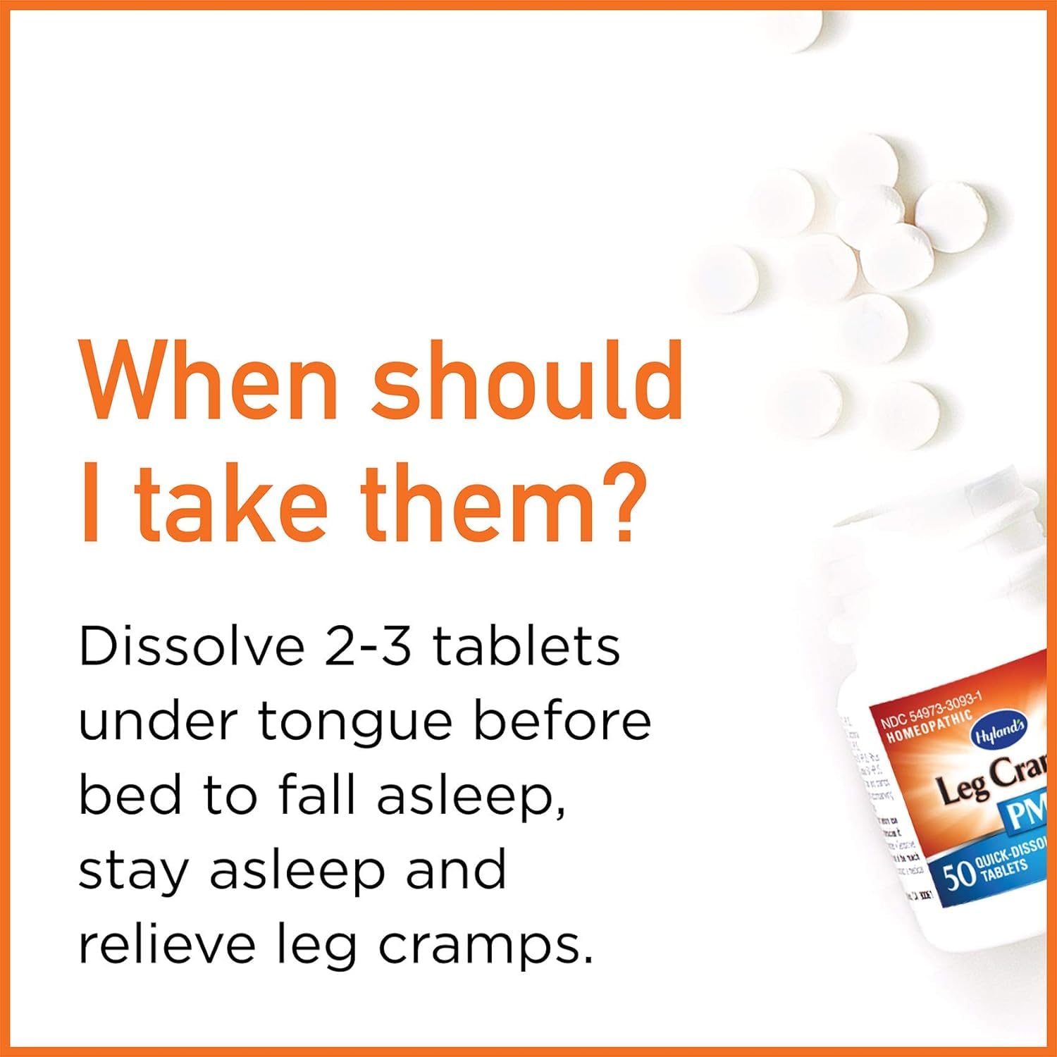 Hyland's Leg Cramps PM With Quinine Tablets 50 ea ( Pack of 6)