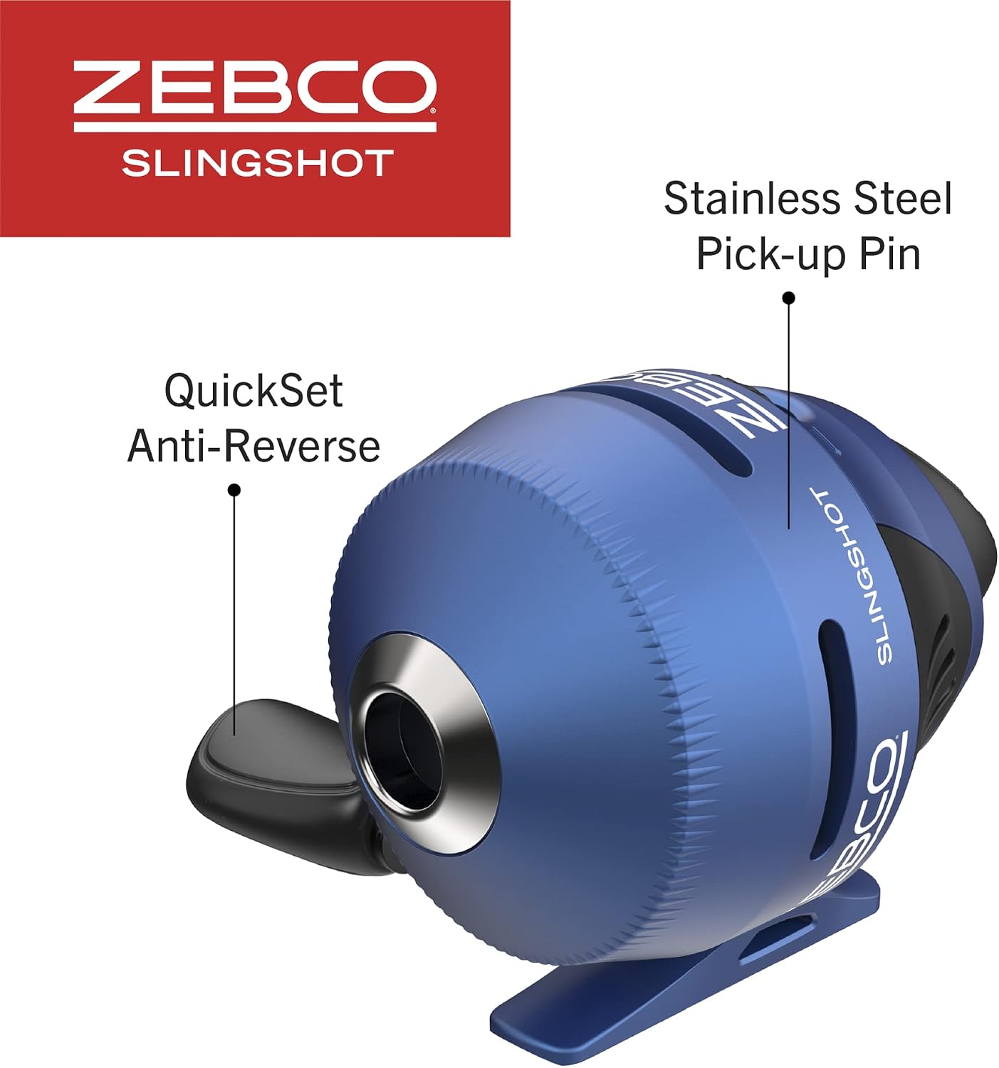 Zebco Slingshot Spincast Reel and Fishing Rod Combo, 2-Piece Fishing Pole, Right-Hand Retrieve, Pre-Spooled with 10-Pound Zebco Line