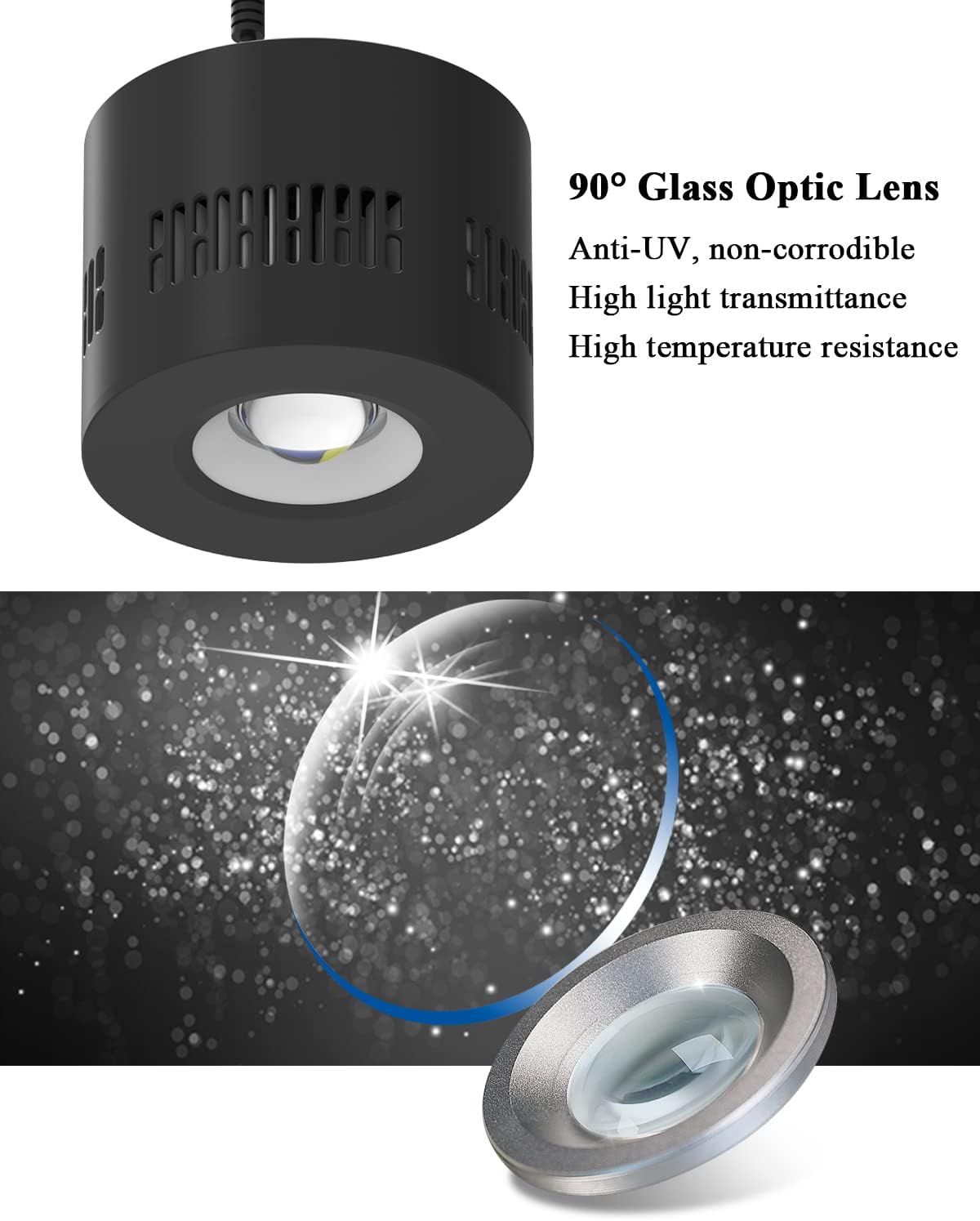 Lominie LED Aquarium Light, Planted Tank Light 4 Channels Remote Control 6500K Aquarium LED Lamp for Freshwater Fish Tank Refugium with Gooseneck (A20 Freshwater)