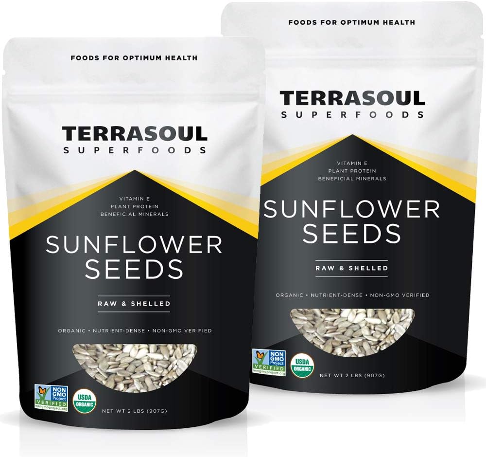Terrasoul Superfoods Organic Hulled Sunflower Seeds, 2 Pounds