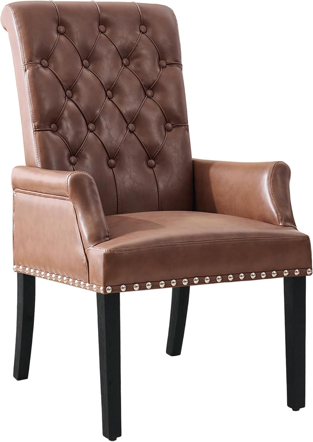 adochr Dining Chairs with Arms,Linen High Back Dining Room Chairs, Beige