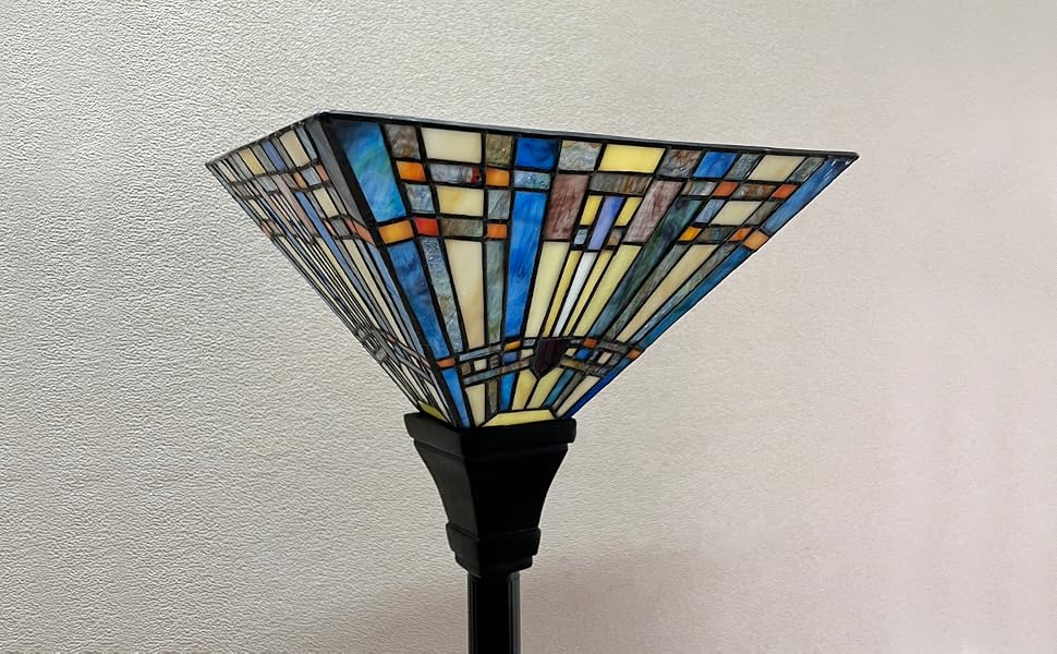 tiffany lamp stained glass floor lamp torchiere light torch light stand up lights