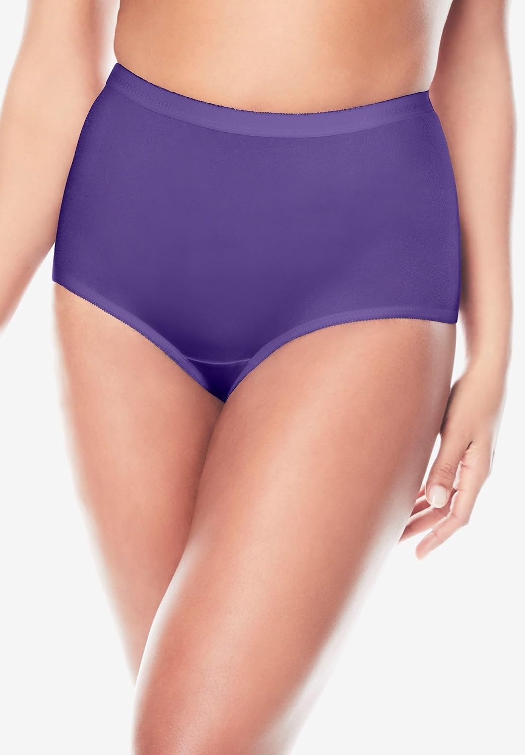 Comfort Choice Plus Size 5-Pack Classic Silky Nylon Brief