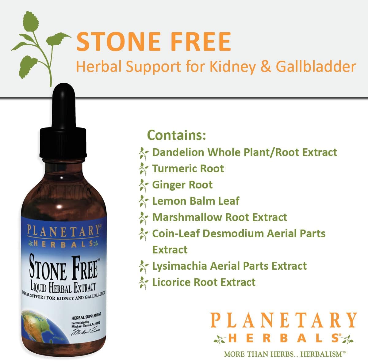 Planetary Herbals: Stone Free 4 oz. Liquid