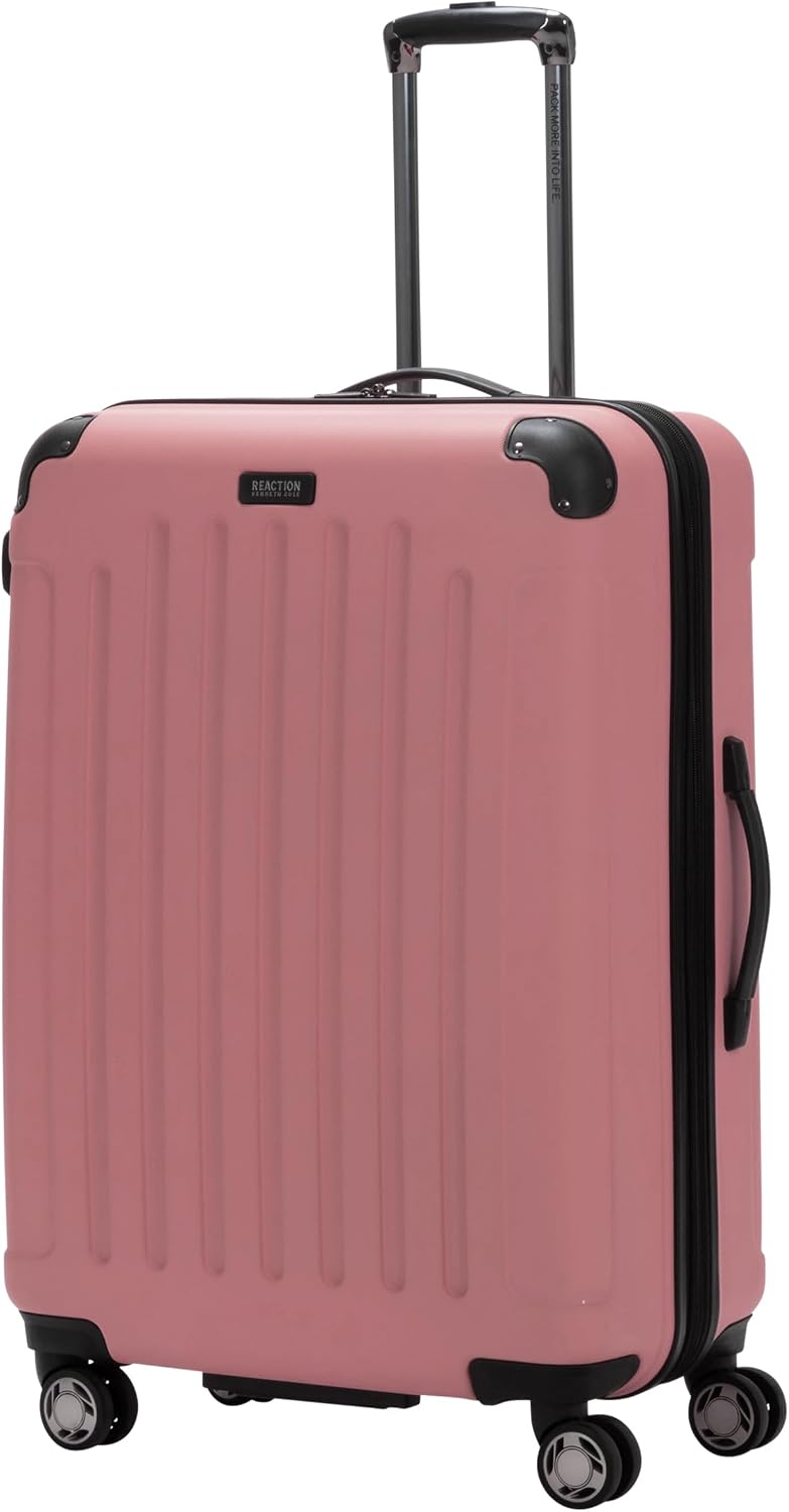 Kenneth Cole REACTION Renegade Luggage Expandable 8-Wheel Spinner Lightweight Hardside Suitcase, Champagne, 20-Inch Carry On