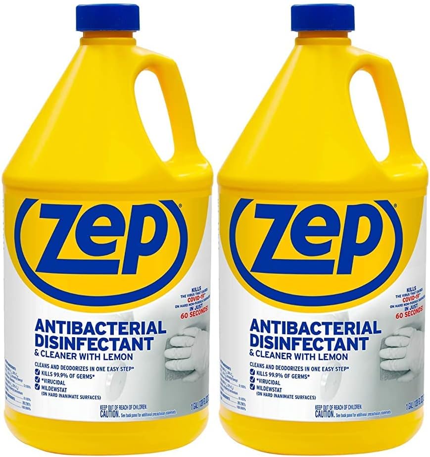 Zep Commercial 1041688 Antibacterial Disinfectant Cleaner with lemon , 1 gal Bottle