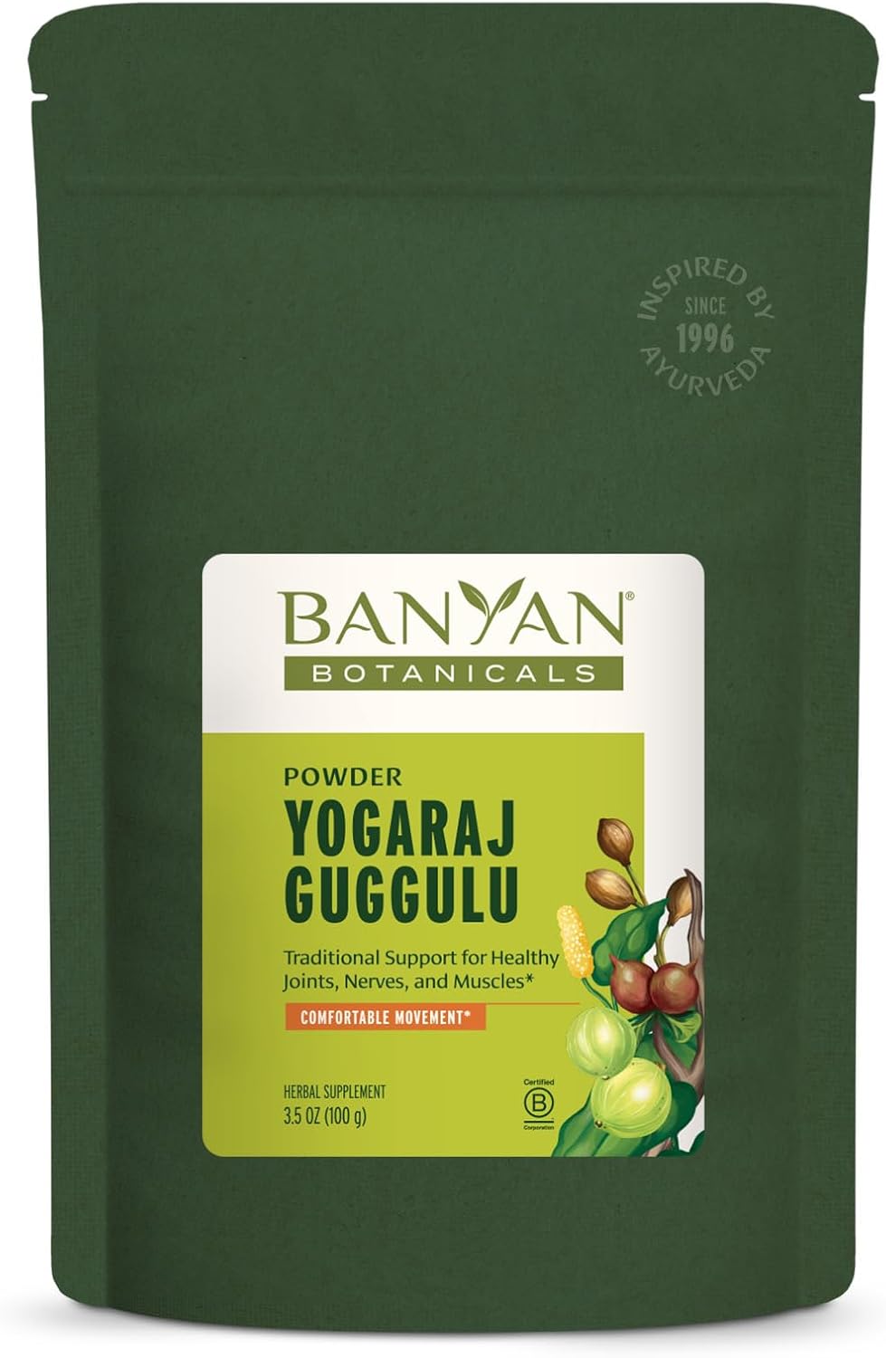 Banyan Botanicals Yogaraj Guggulu Powder – Organic Joint Support Supplement ­­–Ayurvedic Blend for Supporting the Joints and Skeletal