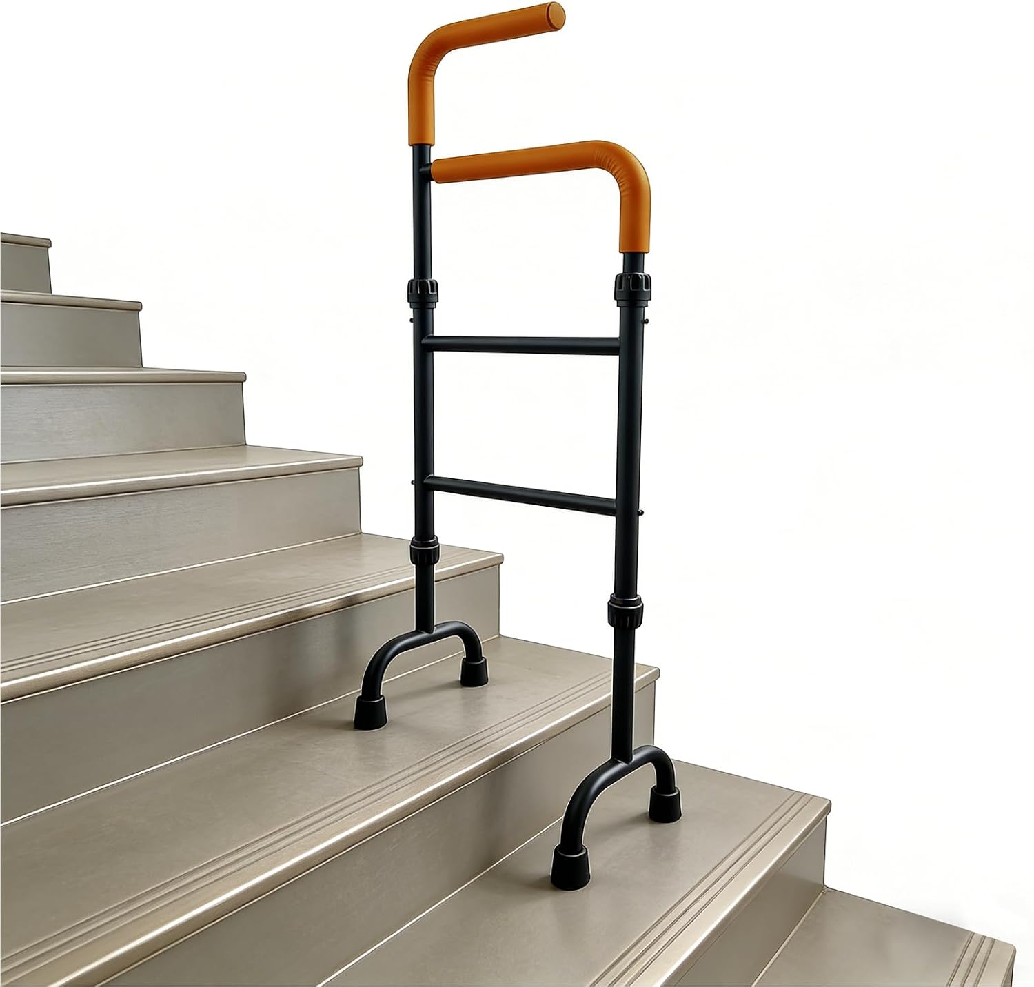 Stair Assist Cane for Seniors, 13-Level Adjustable Height | Portable Lightweight, Slip-Resistant, Mobility Aid for Elderly, Post-Surgery