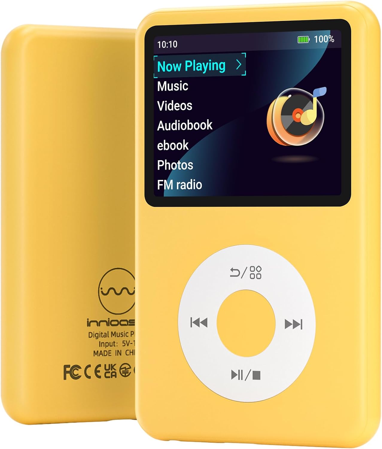 MP3 Player with Bluetooth 128GB Portable Music Digital Players Supports Playlist Audiobook Video Nice Gadget for Kids Black