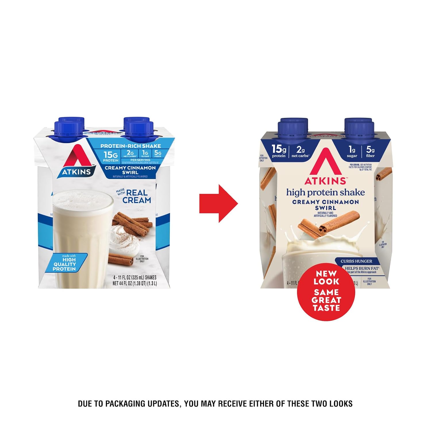 Atkins Milk Chocolate Delight High Protein Shake, 15g Protein, 12 Count | 15g Protein, 3g Fiber, 2g Net Carb, 1g Sugar, Chocolate Flavored, Keto Friendly, Ready to Drink, 12 Count