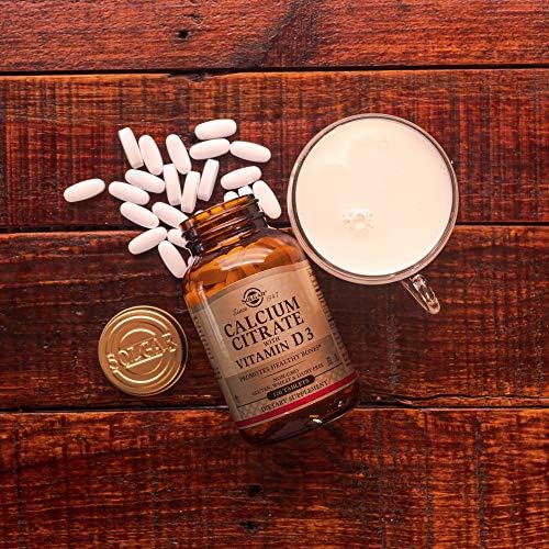 Solgar Calcium Citrate with Vitamin D3, 240 Tablets - 60 Servings | Promotes Healthy Bones & Teeth, Supports Musculoskeletal & Nervous Systems