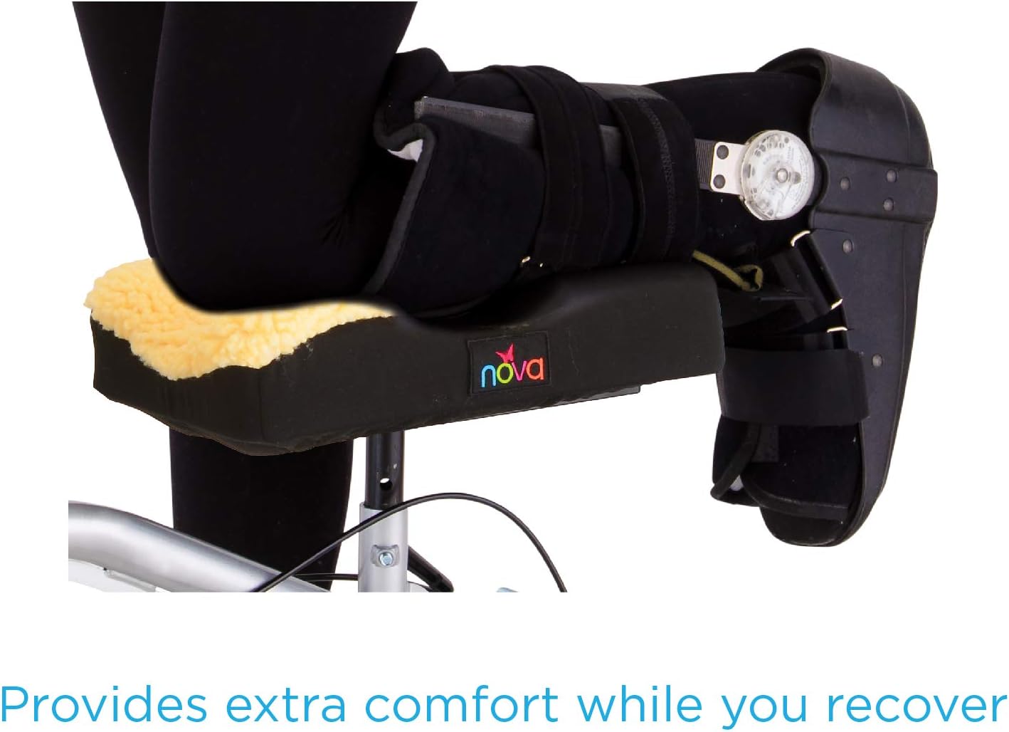NOVA Universal Knee Scooter Platform Cover, Fleece Faux Sheepskin Cover, Easy to Fit and Washable