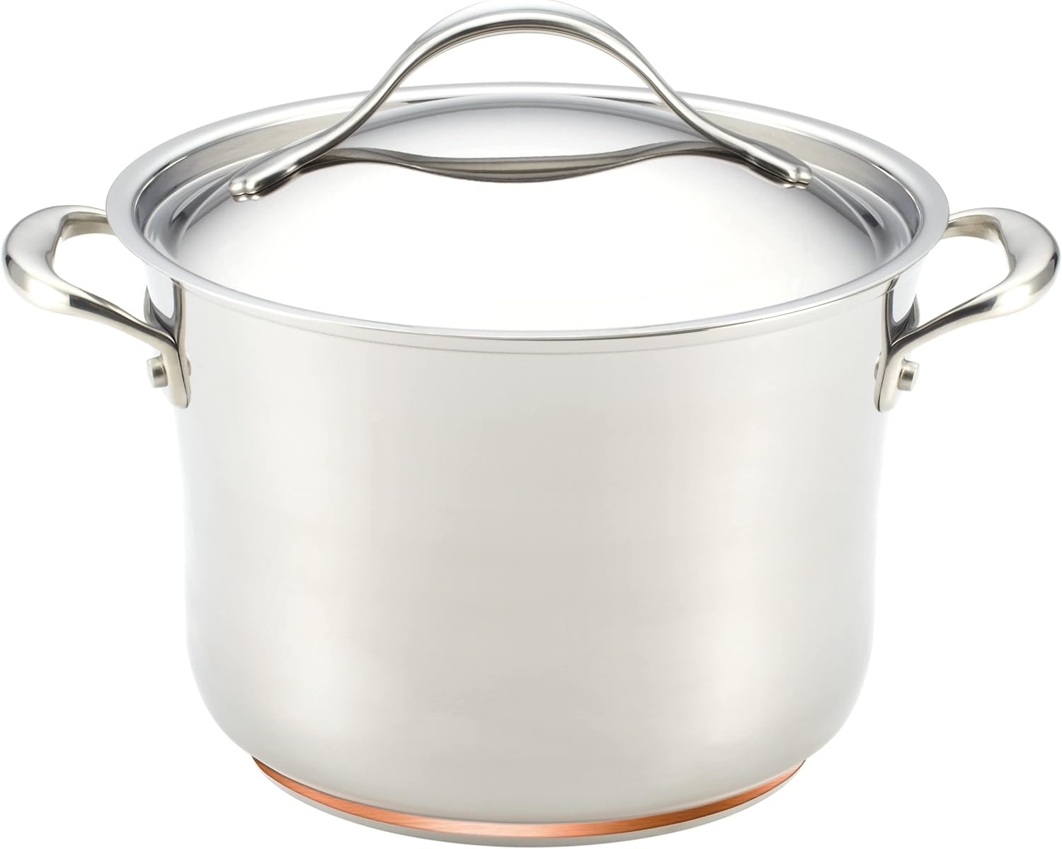 Anolon Nouvelle Stainless Steel Cookware Pots and Pans Set, 10 Piece | Stainless Steel Cookware Set with Lids, Oven Safe to 500°F, Durable Everyday Cooking, Dishwasher Safe