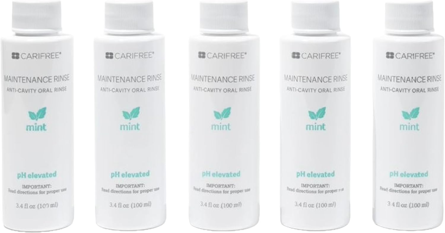 CariFree Maintenance Rinse Fluoride Mouthwash, Mint, Alcohol-Free, 16 oz | Anti-cavity fluoride & xylitol rinse; neutralizes pH, prevents decay, freshens breath; dentist recommended, alcohol-free.