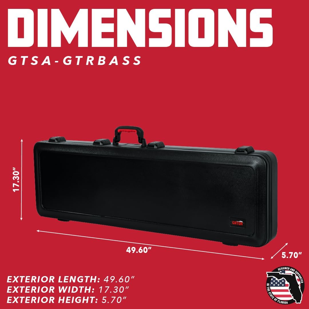 Gator Cases Molded Flight Case For SG Style Double Cut Away Guitars With TSA Approved Locking Latch, (GTSA-GTRSG)