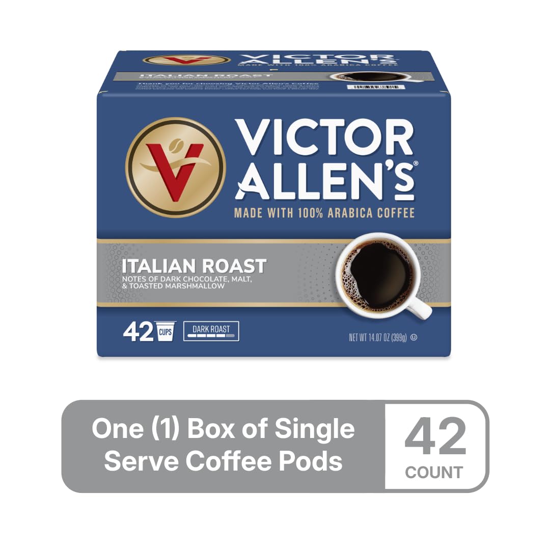 Victor Allen's Coffee Donut Shop Blend, Medium Roast, 80 Count, Single Serve Coffee Pods for Keurig K-Cup Brewers | 100% Arabica beans, Compatible with all K-Cup brewers, Kosher-OU (Pareve), 90-150mg caffeine per serving