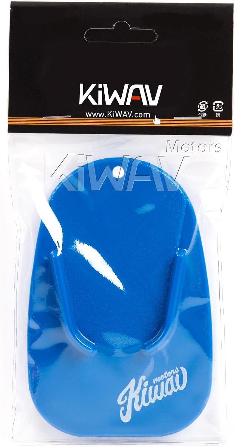 KiWAV Motorcycle Kickstand Pad Plate Support Accessory - Black - Soft Ground, Grass, Hot Pavement, Outdoor Parking, Anti Sinking