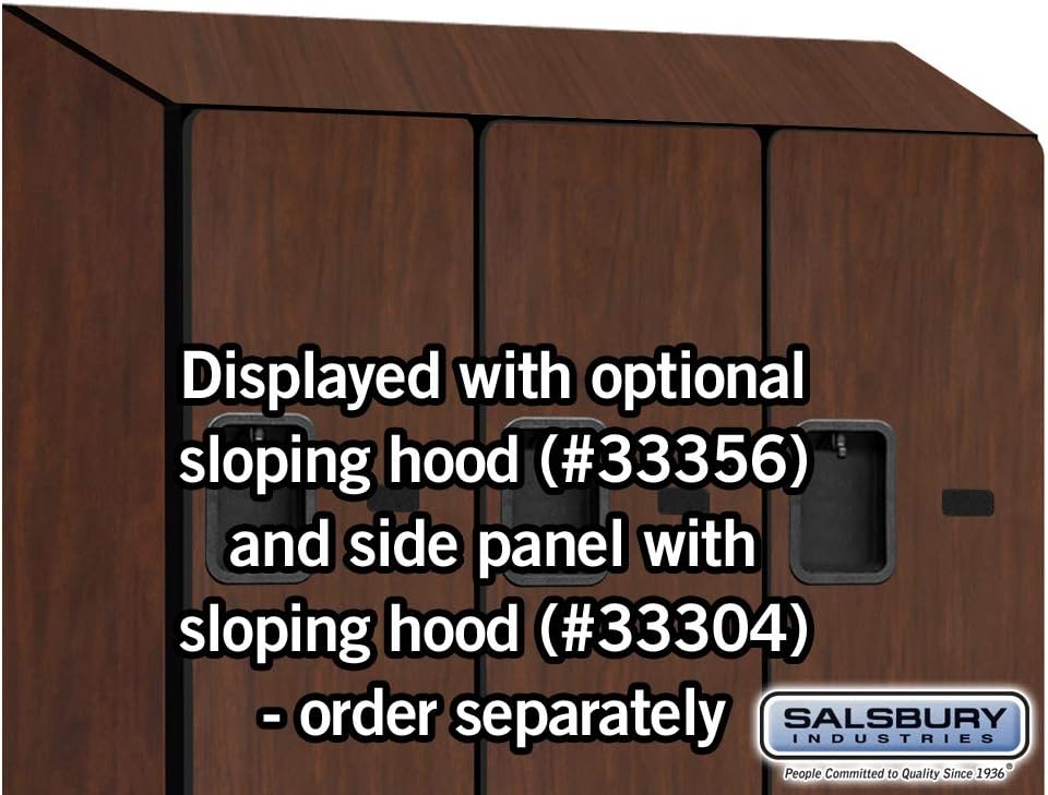 Salsbury Industries 2-Tier S-Style Designer Wood Locker with Three Wide Storage Units, 6-Feet High by 18-Inch Deep, Mahogany
