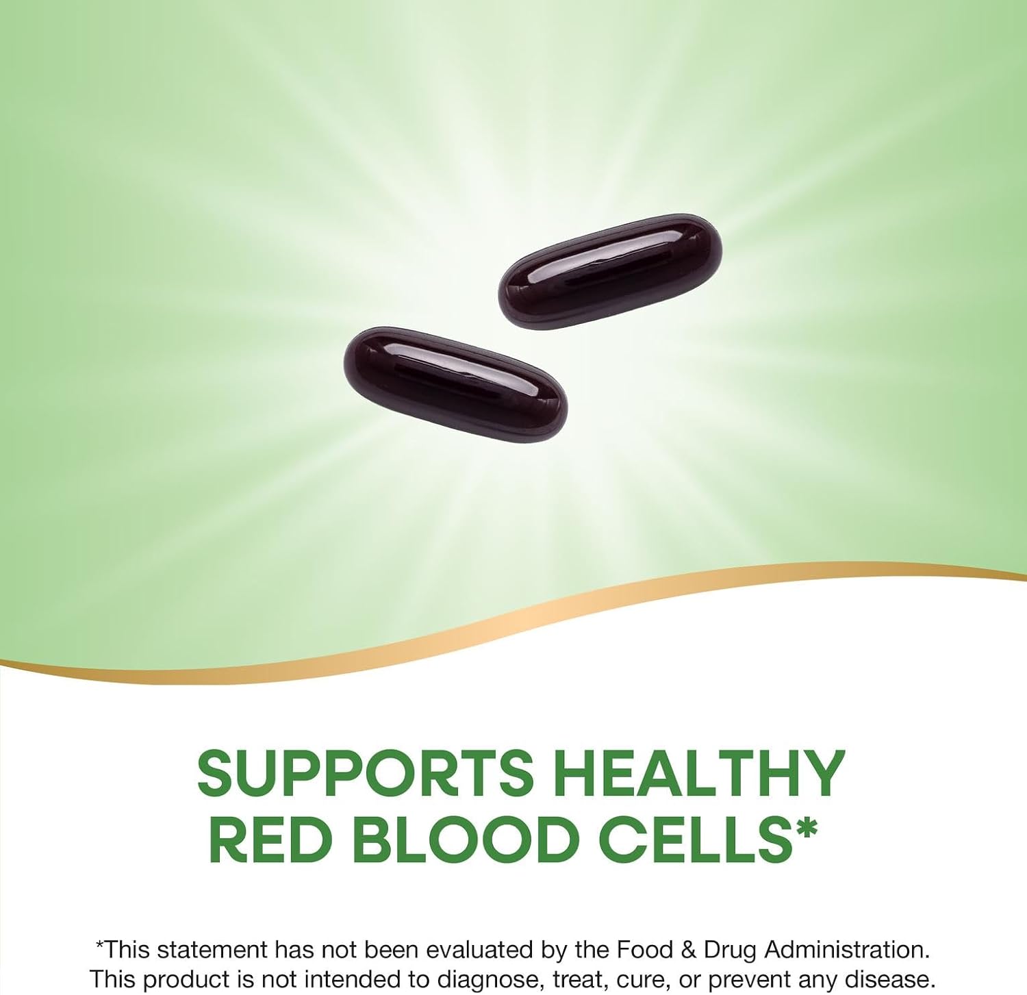 Nature's Way Energizing Iron, Supports Healthy Red Blood Cells*, 8 mg Iron & 200 mcg Vitamin B12 per 2-Softgel Serving, No Gluten