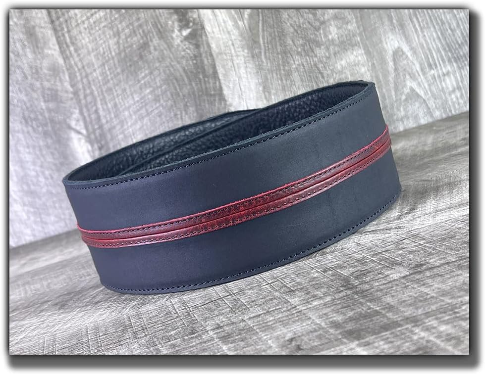 The Original Straight Up Full Grain Padded Leather Guitar Strap - For Electric, Acoustic and Bass Guitars