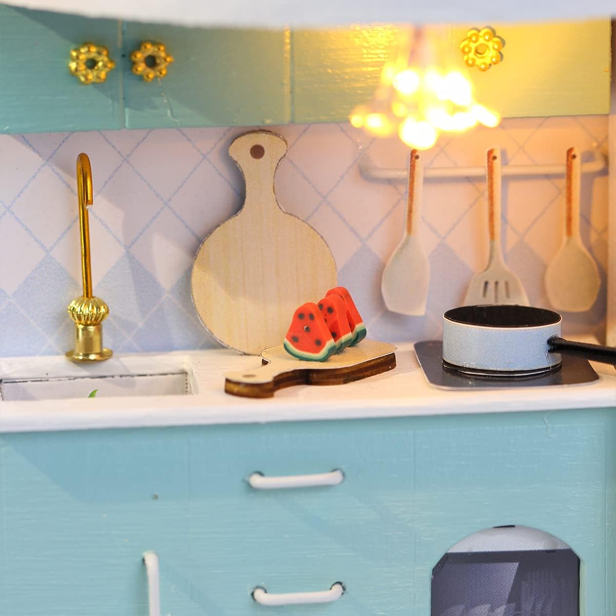 GuDoQi DIY Miniature Dollhouse Kit with Furniture, Tiny House kit 1:24 Scale, Need to Assemble Around 30 Hours