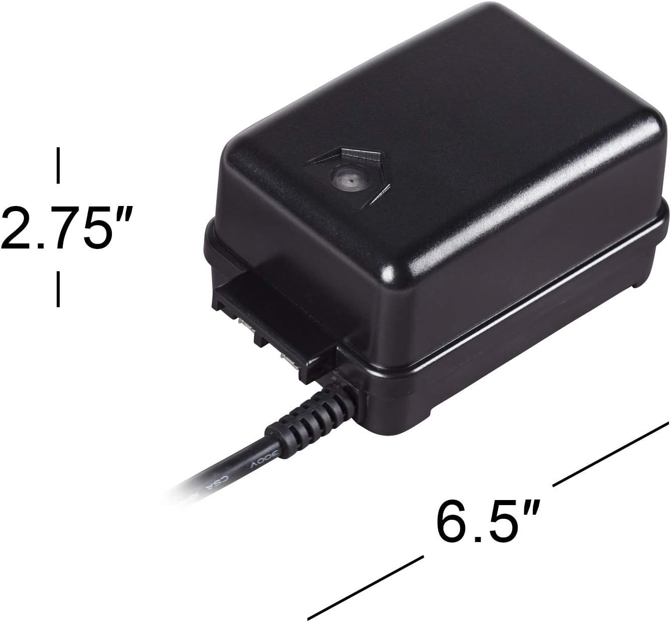 45 Watt Outdoor Landscape Transformer with Photocell 6 1/2" Wide | Low Voltage Black Security Dusk to Dawn 3 Set Timers