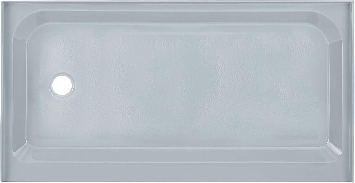 Voltaire 60" x 32" Single-Threshold, Right-Hand Drain, Shower Base in Gray