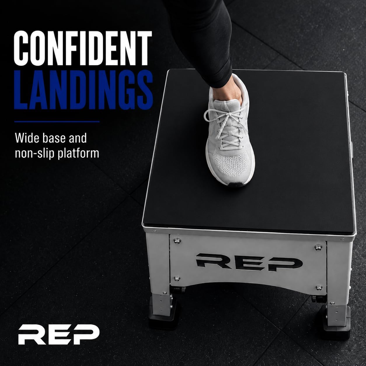 REP Adjustable Plyo Box | Metal Jump Platform | Home Gym Exercise Step | Plyometric Training Equipment | Fitness Workout Bench | Assembled Steel