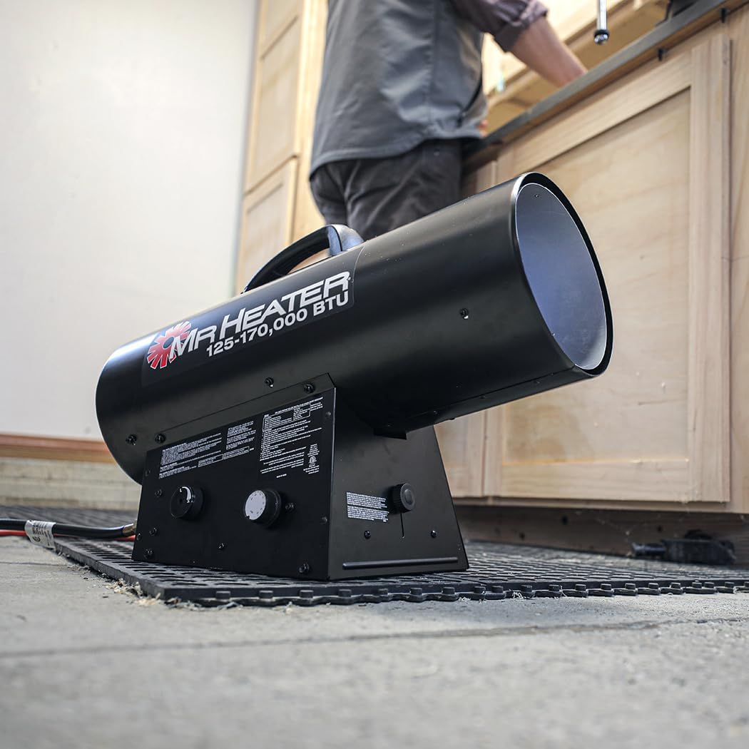 Mr. Heater 170,000 BTU Quiet Burner Technology Forced Air Propane Heater with Thermostat