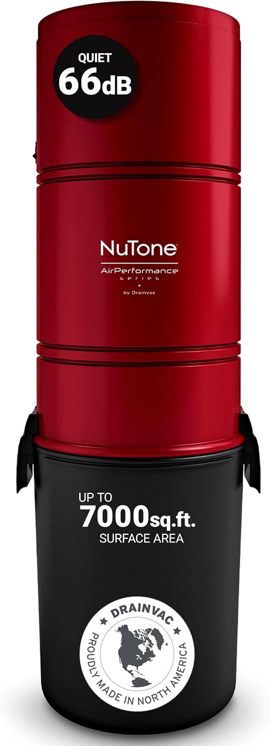 Drainvac Broan-nutone 550 Air watts Residential Central Vacuum System - Anti-Vibration, Powerful Suction