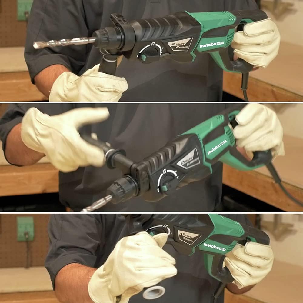 Metabo HPT Rotary Hammer | SDS Plus | 1-Inch, 7.5-Amp | For Drilling | Chipping and Hammer Drilling (DH26PF)
