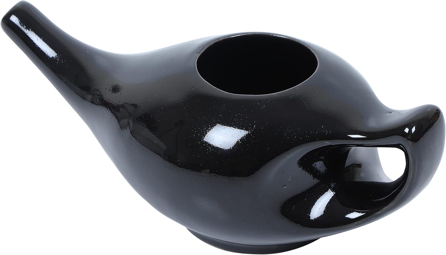 Leak Proof Durable Porcelain Ceramic Neti Pot Hold 230 Ml Water Comfortable Grip | Microwave and Dishwasher safe eco Friendly Natural Treatment for