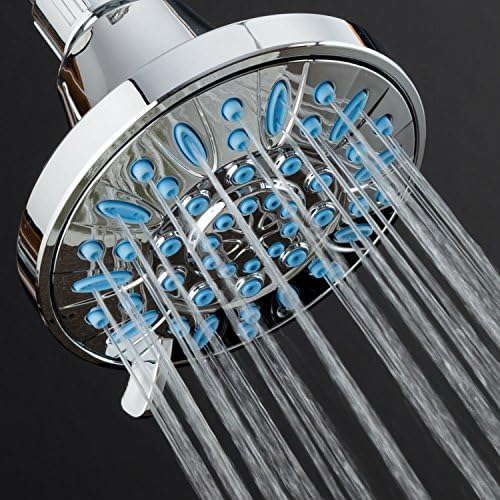 AquaDance Antimicrobial/Anti-Clog High-Pressure 6-setting Shower Head, Microban Nozzle Protection from Growth of Mold